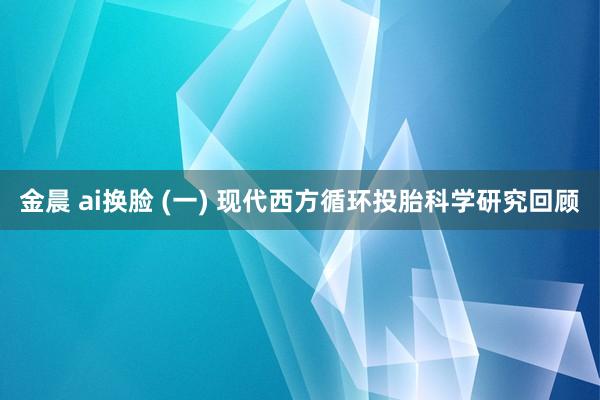 金晨 ai换脸 (一) 现代西方循环投胎科学研究回顾