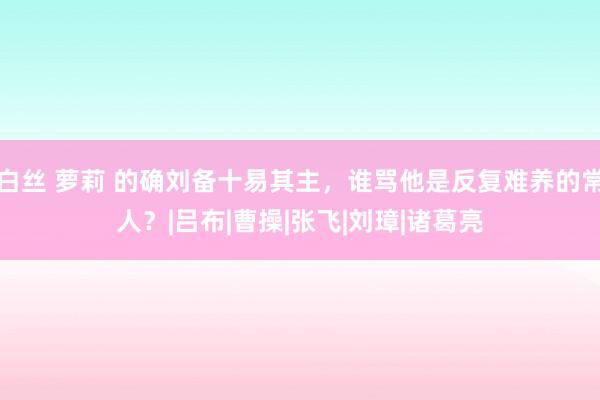 白丝 萝莉 的确刘备十易其主，谁骂他是反复难养的常人？|吕布|曹操|张飞|刘璋|诸葛亮