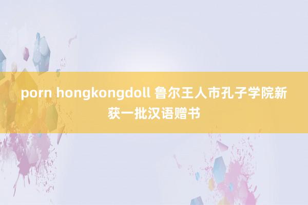 porn hongkongdoll 鲁尔王人市孔子学院新获一批汉语赠书